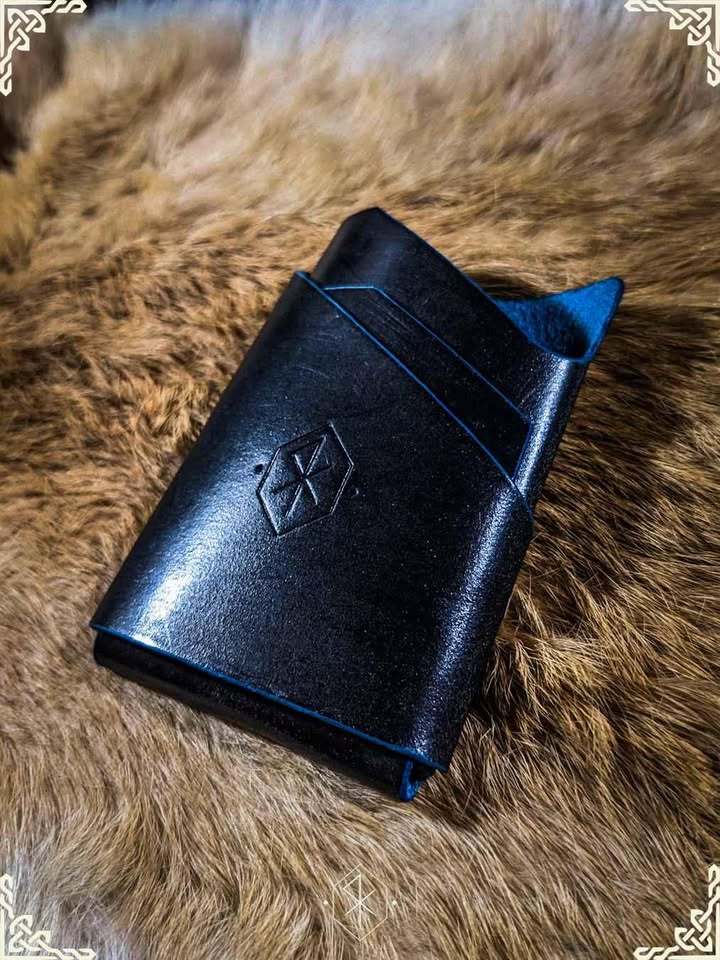 Shroud Wallet in Black Ghost Leather